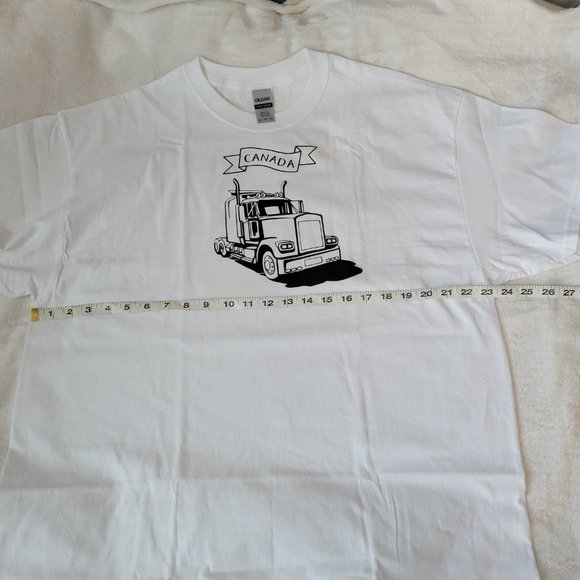 "Canada" Trucker Print Crew Neck T-Shirt - Picture 4 of 8